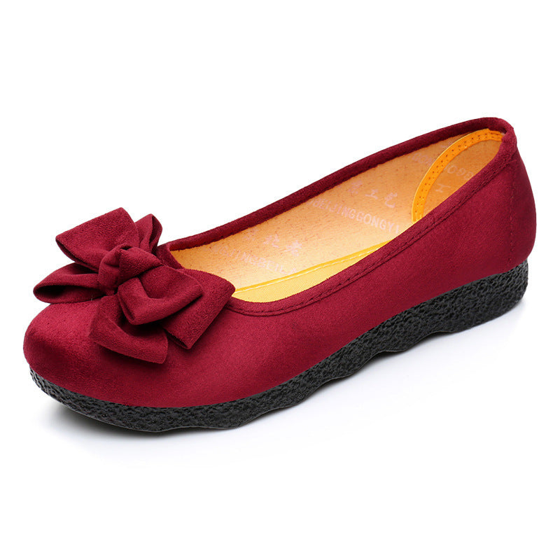 Slip On Bow Round Toe  Ballerina