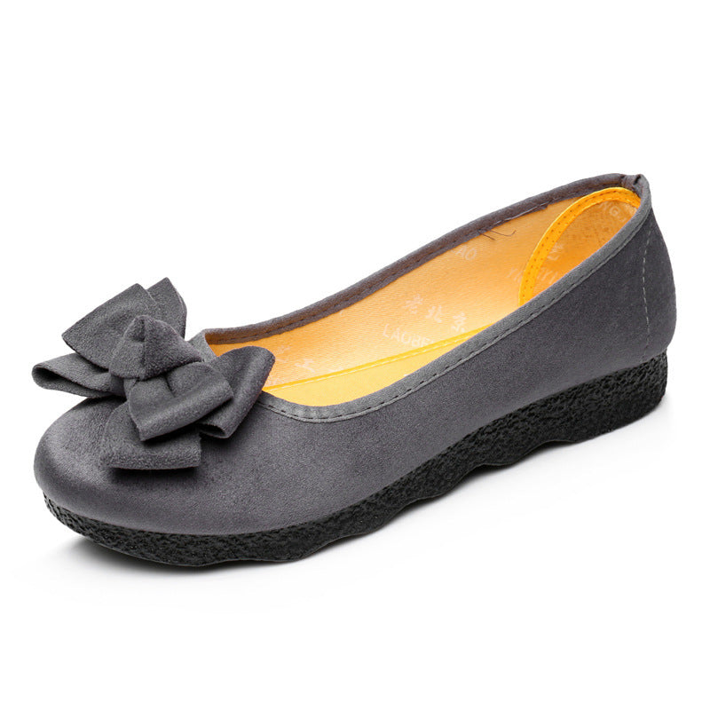 Slip On Bow Round Toe  Ballerina