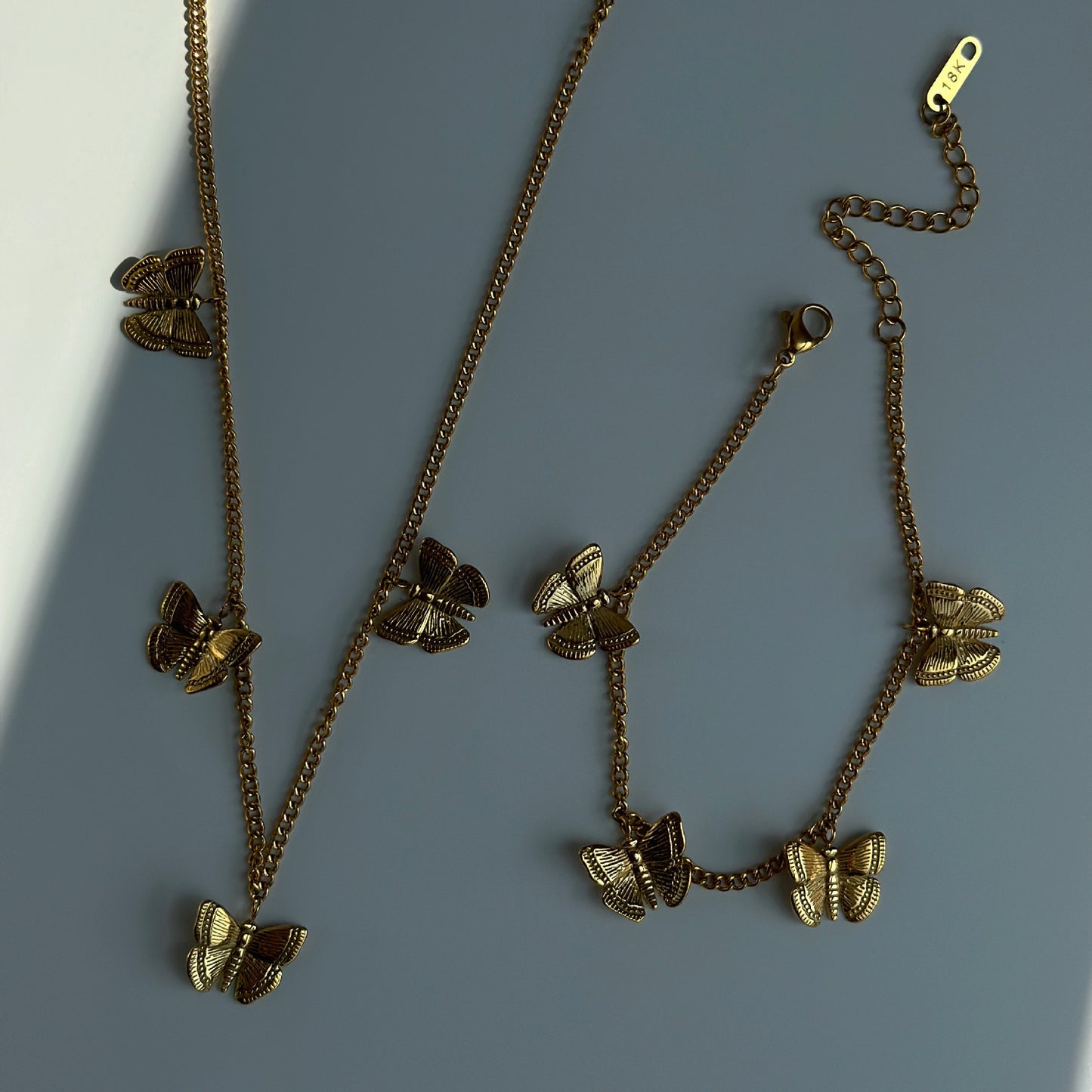 Butterfly Necklace & Bracelet Set